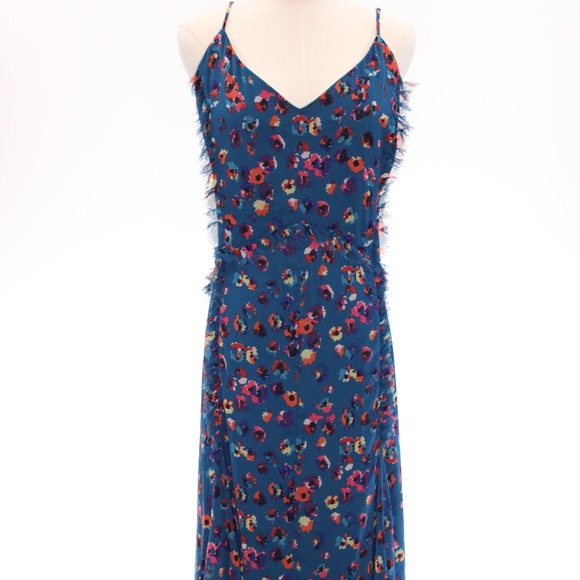 Jason Wu- Blue Leopard Midi Dress - Size 14 - Picture 3 of 12